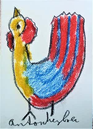 Anton Heyboer - De oevogel . verkocht voor € 200!