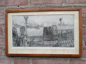 Antoon Derkzen van Angeren - Zicht op de Haven van Rotterdam 1908 kopen? Bied vanaf 65!