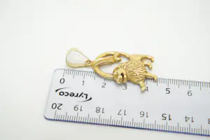 30 - Mooi gedetailleerde 14Krt gouden zodiac sterrenbeeld Leeuw hanger kopen? Bied vanaf 330!