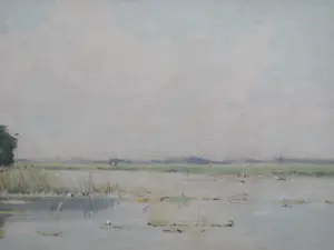Gerrit van Jeveren - landschap met molen en vaart kopen? Bied vanaf 35!