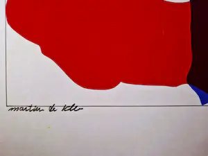 Martien de Kler - Zeer kleine oplage (10) - pop Art - Zeefdruk -Blue & Red- potloodgesigneerd kopen? Bied vanaf 1!