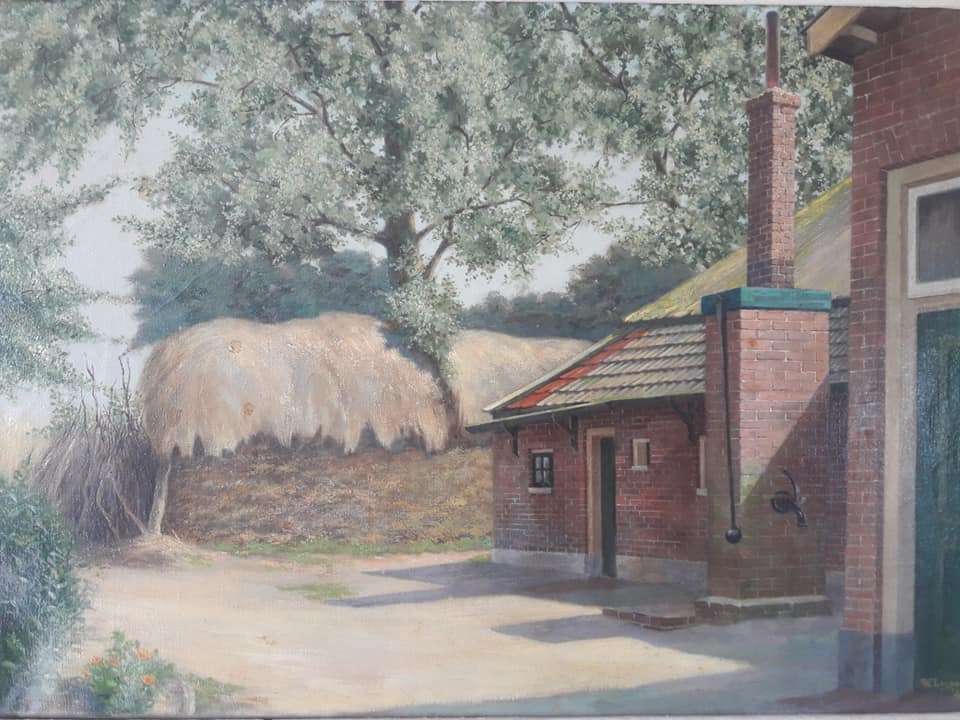 Willem Luynenburg - Boerenerf gedateerd 1944 . kopen? Bied vanaf 49!