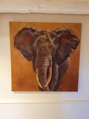 Mieke Robben - Olifant die naar links kijkt verkocht voor € 400!