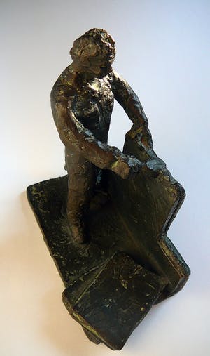 Jaap Hartman - De metselaar -brons, eind 20e eeuw- kopen? Bied vanaf 75!