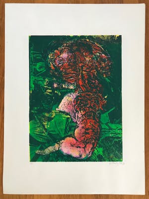 Wilfried Pas - Grote gesigneerde zeefdruk - 8/10 - Kleine oplage! - 1972 - Zelden aangeboden! kopen? Bied vanaf 65!