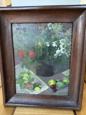 Joop Willems - Fruit en bloemen stilleven kopen? Bied vanaf 135!