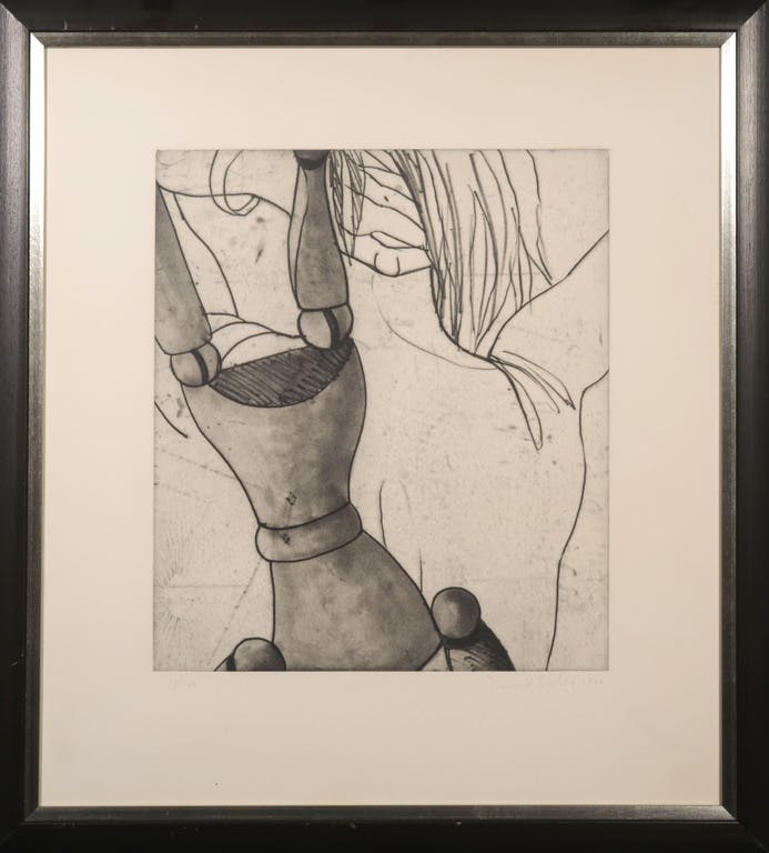 David Salle - David Salle: Ets, Z.T. - Ingelijst verkocht voor € 1!