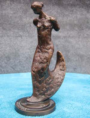 Brons (Onbekend) - Maangodin verkocht voor € 60!