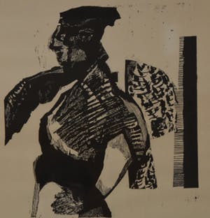 Manuel Kurpershoek - Een onbekende - 71/100 - 1989 - linosnede op papier kopen? Bied vanaf 20!