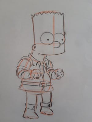 Matt Groening - originele productie tekening, The Simpsons, Bart kopen? Bied vanaf 60!