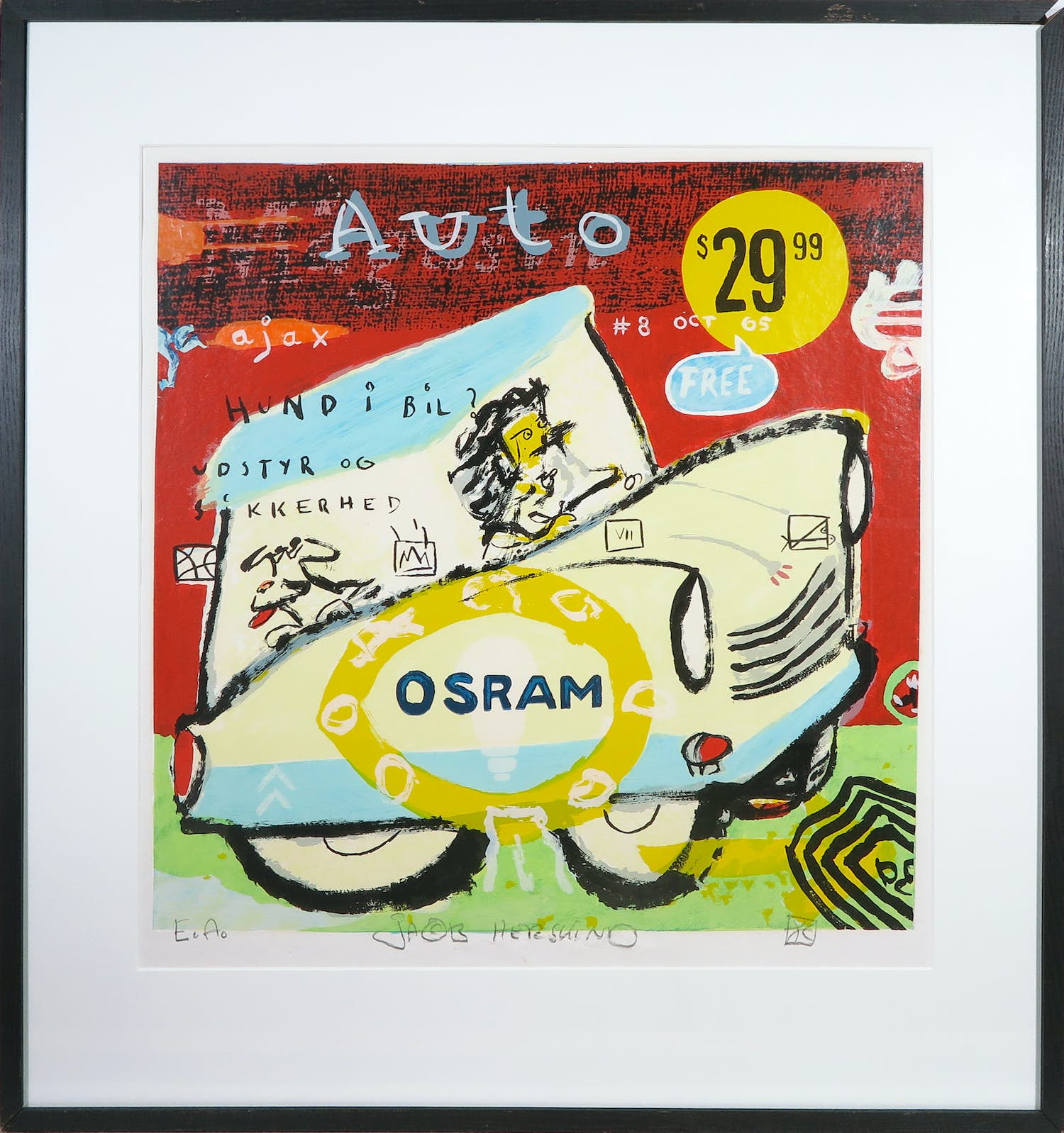 Jacob Herskind - Zeefdruk, Osram - Ingelijst kopen? Bied vanaf 1!