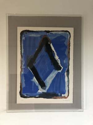 Bram Bogart - Mooie zeefdruk achter plexi box kopen? Bied vanaf 450!