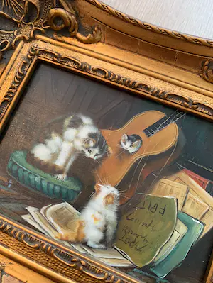 Niet of onleesbaar gesigneerd - Roe Bros - Poesjes met gitaar kopen? Bied vanaf 1!