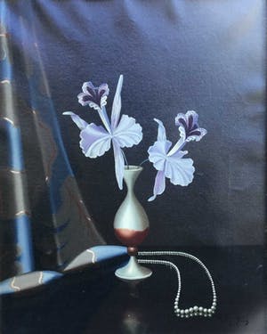 Tilly Moes - C4183-1 - Stilleven met witte bloemen en parelketting kopen? Bied vanaf 10!