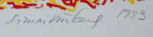 Simon Vinkenoog - Twee handgesigneerde litho's - 1993 kopen? Bied vanaf 115!