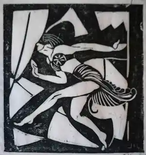Johan Haak - Danseres. Art deco. verkocht voor € 70!