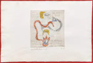 Anton Heyboer - Vrouw met slangen, ets kopen? Bied vanaf 250!