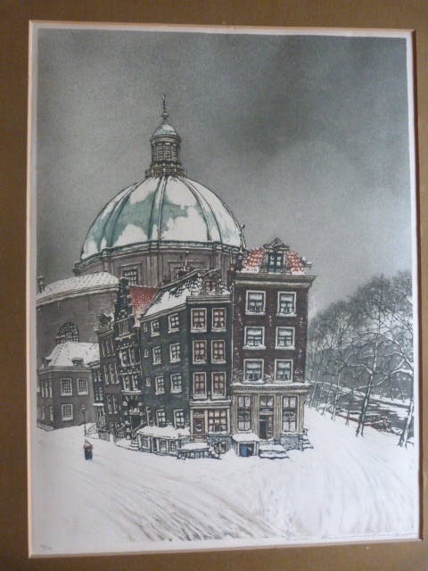 Cornelis Brandenburg - Stromarkt en Koepelkerk verkocht voor € 150!