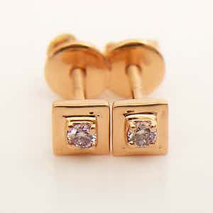 Pink Diamond Stud Earrings verkocht voor € 130!