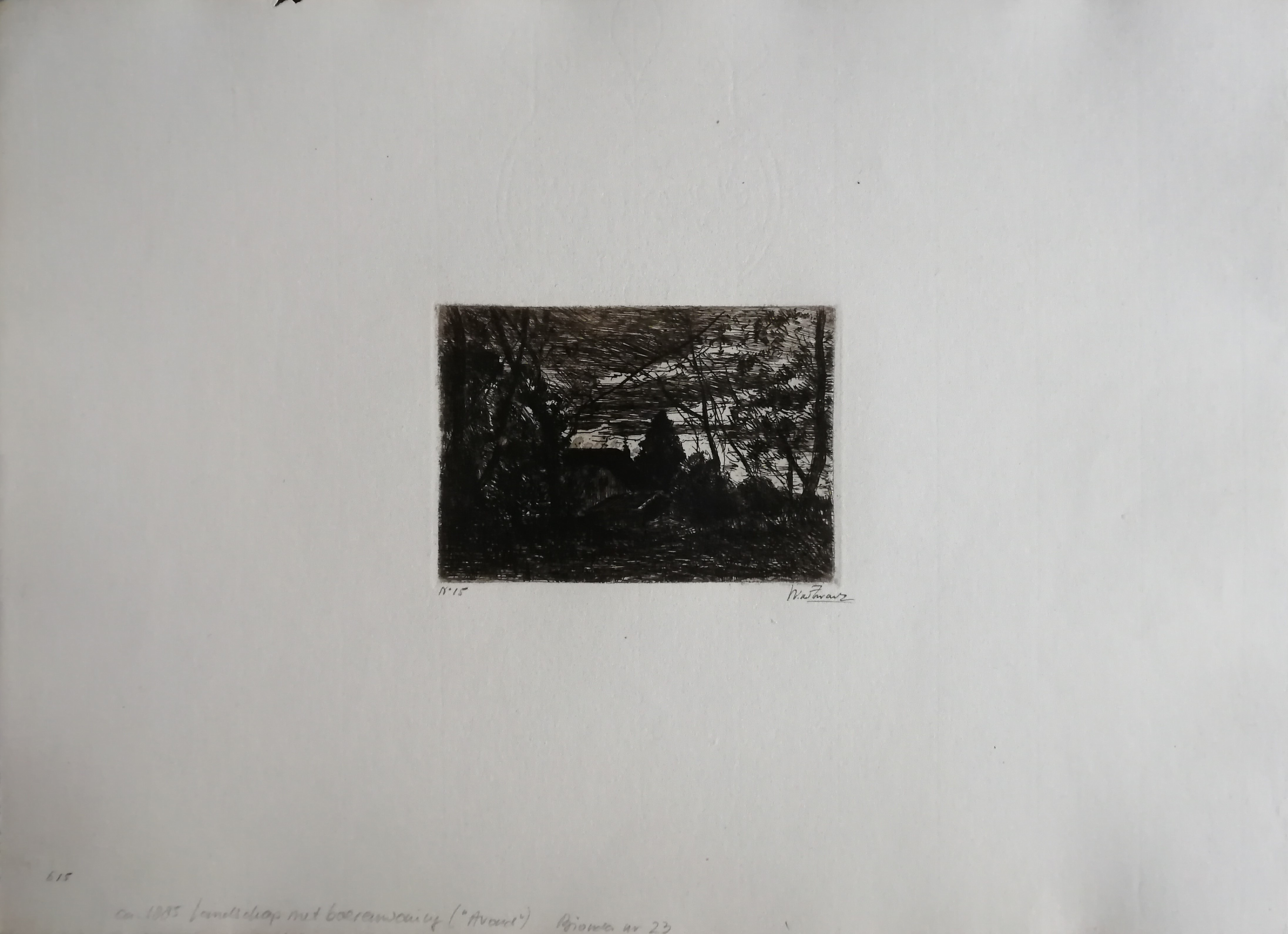 Willem de Zwart - Landschap met boerenwoning ("Avond") kopen? Bied vanaf 25!