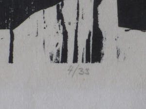 Niet of onleesbaar gesigneerd - Roofvogel op een tak - Kleurenhoutsnede kopen? Bied vanaf 1!