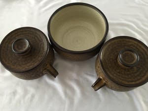 Potterij Zaalberg - Gelijke staan in Museum Boijmans! 3 delig keramiek set kopen? Bied vanaf 20!