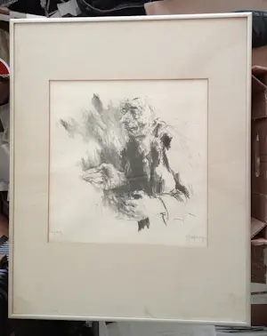 Jan Mensinga - Portret Lithografie kopen? Bied vanaf 75!