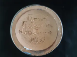 Frans Tuinstra - Handgedraaide, gesigneerde en gedateerde (1960) Sgraffito Vaas kopen? Bied vanaf 40!