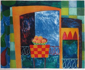 Fenneke van der Elst - Litho, Villa Fiorita - Ingelijst (Groot) kopen? Bied vanaf 1!