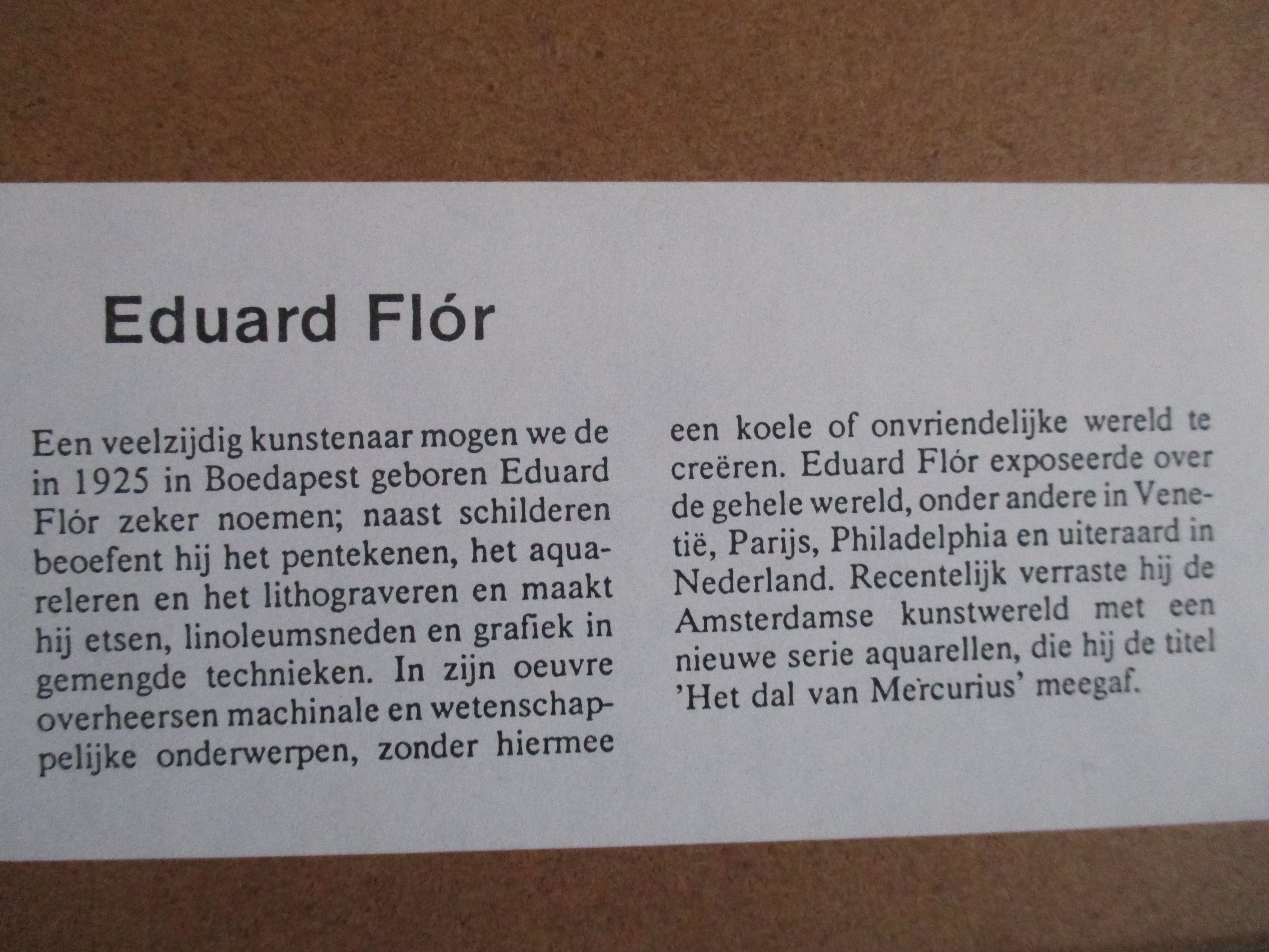 Eduard Flor - Ingelijste kleurenets Barth lijst kopen? Bied vanaf 65!