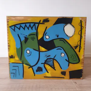 Christian van Hedel - Art Block L geel groen epoxy kopen? Bied vanaf 25!