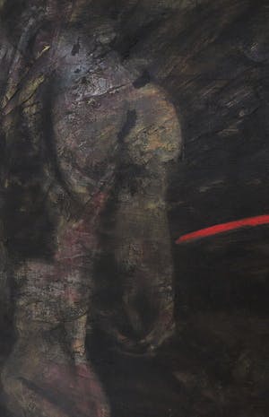 M.E. Luyten - Olieverf op doek, De strijd II - Ingelijst (Zeer groot) kopen? Bied vanaf 1!