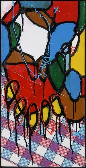 SMAEL - Acryl en collage, Zonder titel kopen? Bied vanaf 80!