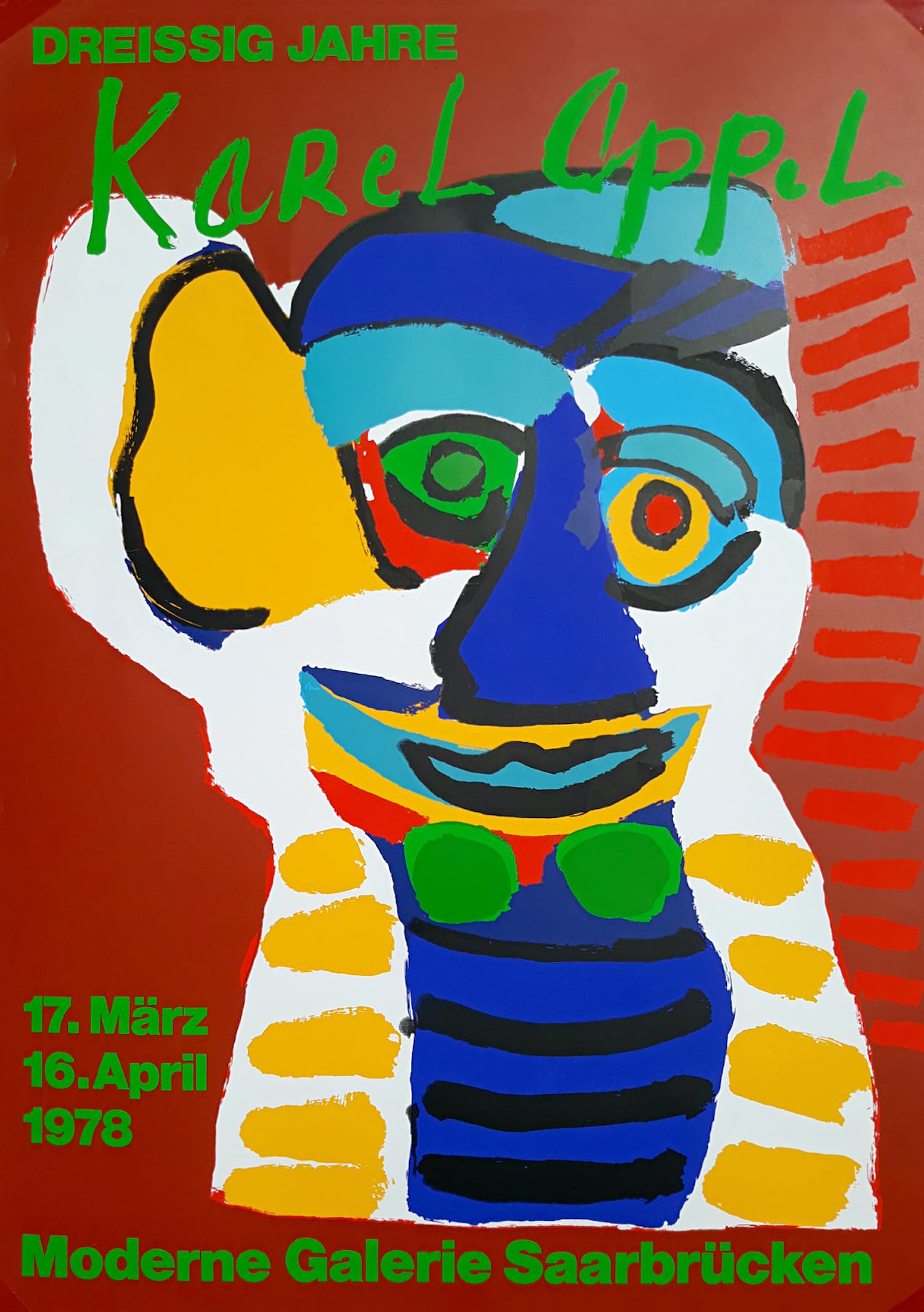 Karel Appel - Saarbrücken, zeefdruk verkocht voor € 95!