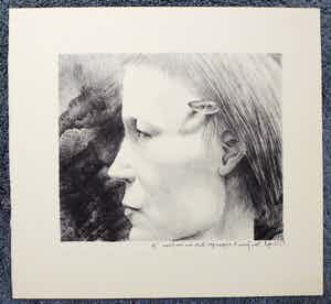 Henk van der Haar - litho, Opgedragen aan Jovani K verkocht voor € 40!