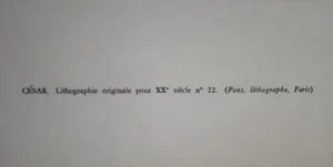 César - Abstracte compositie - 1963 - Originele lithografie kopen? Bied vanaf 180!