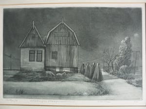 Theo Ros - Gravure. Titel. "Wieringer Klaagvrouwen". uit 1974 kopen? Bied vanaf 20!