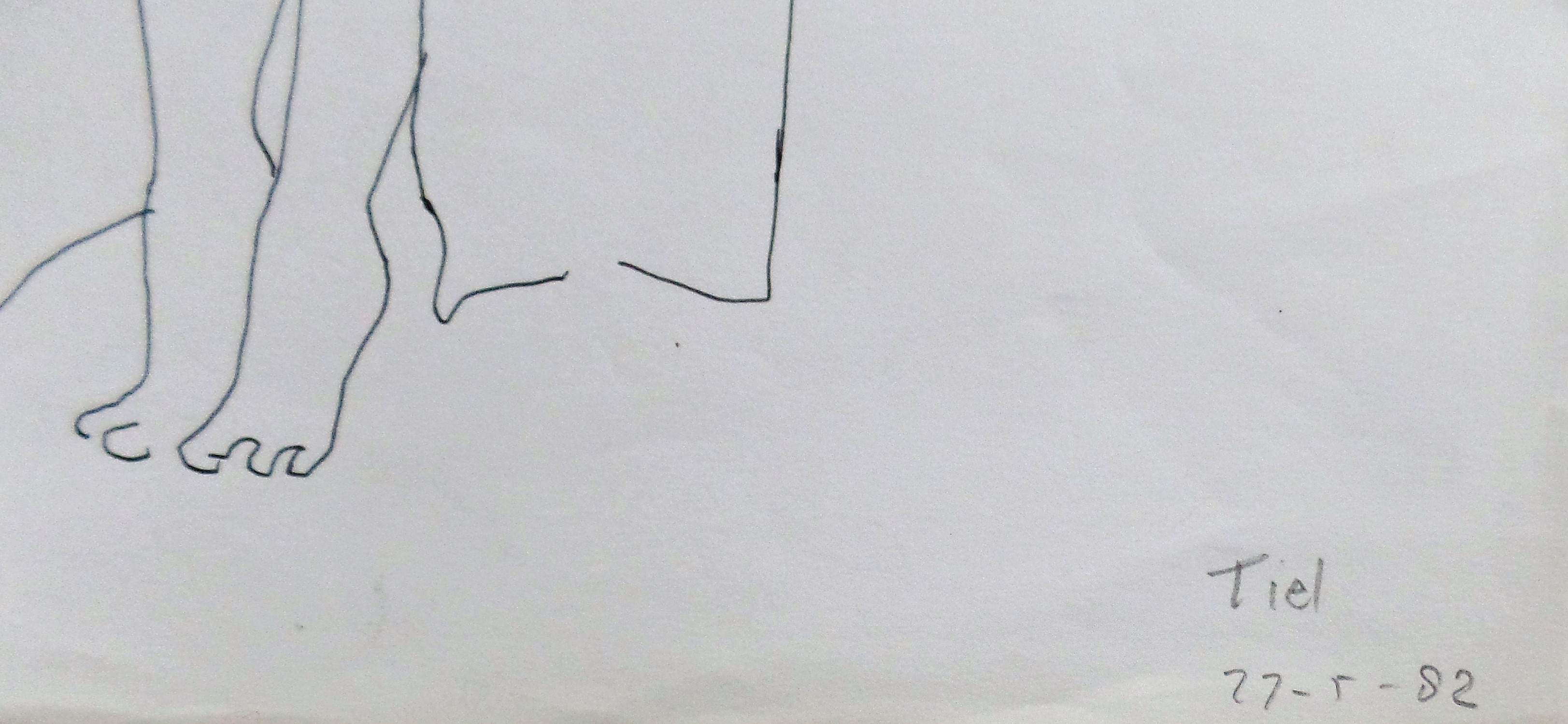 Piet Mulder - Naaktmodel 2 x - Tekening kopen? Bied vanaf 10!