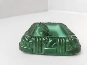 Curt Schlevogt - Malachiet glazen tray- sieraden kom kopen? Bied vanaf 1!