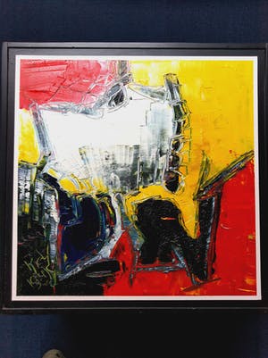 Piet van Riel - Compositie in Blauw kopen? Bied vanaf 145!