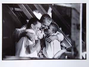 Nico Koster - Fotoportret Anton Heyboer met 2 partners. verkocht voor € 45!