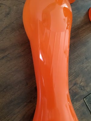 Niet of onleesbaar gesigneerd - 3 oranje vazen art deco kopen? Bied vanaf 1!