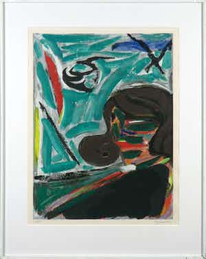 Alphons Freijmuth - Zeefdruk, Zonder titel - Ingelijst verkocht voor € 20!