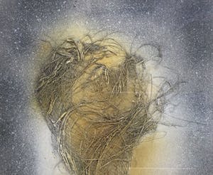 Truus Nienhuis - z.t. | unieke collage/assemblage - ingelijst kopen? Bied vanaf 85!