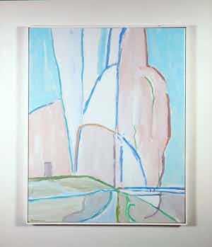 Paul Overhaus - Acryl op doek, Roze wolken - Ingelijst (Groot) verkocht voor € 100!