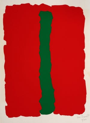 Bram Bogart - Rood groen - kleurenlitho, handgesigneerd, 1978 kopen? Bied vanaf 450!