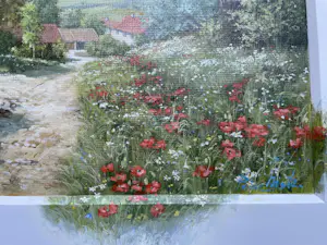 Peter Motz - Zomers vergezicht met klaprozen kopen? Bied vanaf 150!