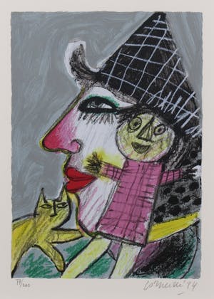 Corneille - Zeefdruk, L'enfance retrouvée - Ingelijst kopen? Bied vanaf 160!