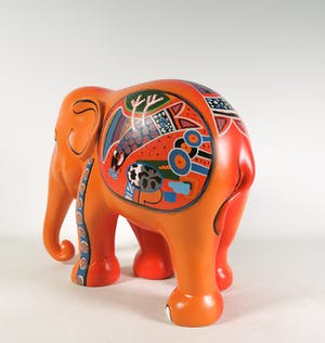 Corneille - Acryl op polyester, Elephant Parade kopen? Bied vanaf 600!