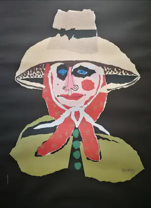 Cesar Manrique - Boerin met zonnehoed. kopen? Bied vanaf 69!